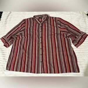 Maggie Barnes Red and Black Striped Blouse